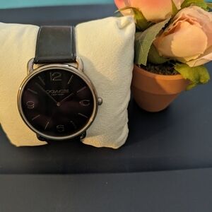 Coach Unisex Elliott Black Leather Watch